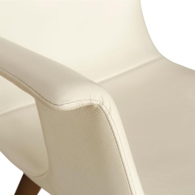 D27 Leather Chairs in Cream from Hülsta, Set of 4 For Sale - Image 4 of 13
