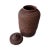 A vintage large Filipino Handwoven Rattan Brown lidded Ginger Jar From Philippines with wood base. This beautiful jar is...