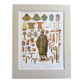 19th Century Costume Print "Ecclesiastical Costume" For Sale