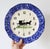 Farmhouse Hand-Painted Spongeware Pastoral Scene With a Horse-Drawn Carriage Wall Clock For Sale - Image 3 of 5