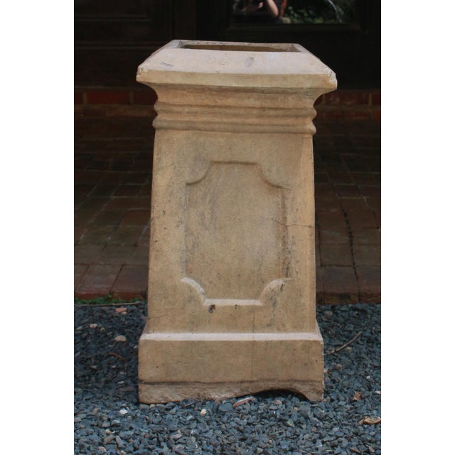 Antique English Square Plinth-Form Chimney Pot For Sale - Image 4 of 9