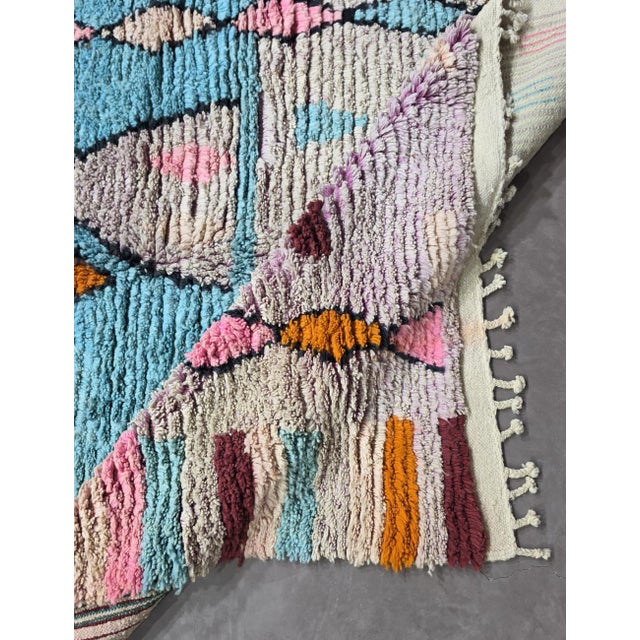 Textile Handwoven Berber Boujad Rug - 8.5 X 7 Ft For Sale - Image 7 of 8