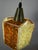 Metal Hexagon Pendant Lamp in Brown and White Acrylic Glass with Granite Look by Roland Konst For Sale - Image 7 of 11