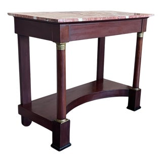 Antique French Empire Fruitwood Console Table with drawer, Early 20th Century For Sale