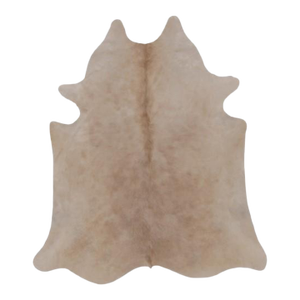Rug & Kilim’s Large Cowhide Rug in Beige and Cream White Tones