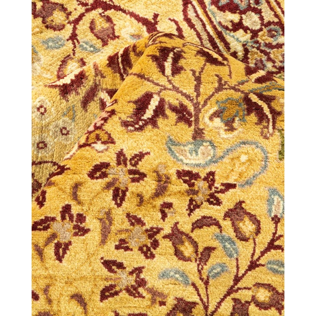 Textile Mogul, One-of-a-Kind Hand-Knotted Area Rug - Yellow, 4' 7" x 6' 10" For Sale - Image 7 of 8