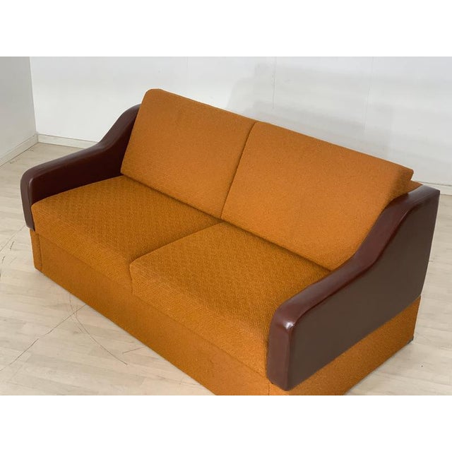 Brown Vintage Sofa, 1960s For Sale - Image 8 of 10