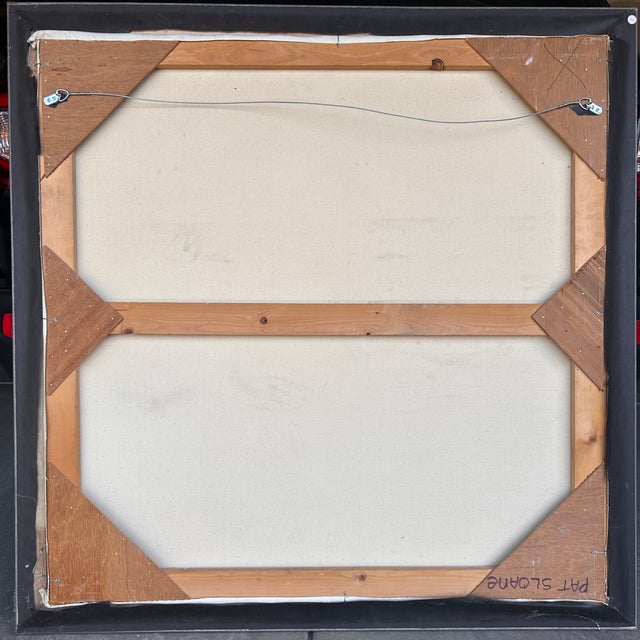 Vintage 1980s New York School Geometric Abstract Painting Large Patricia Sloane For Sale In Denver - Image 6 of 9