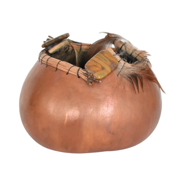 Tribal Vintage Gourd Bowl For Sale - Image 3 of 6