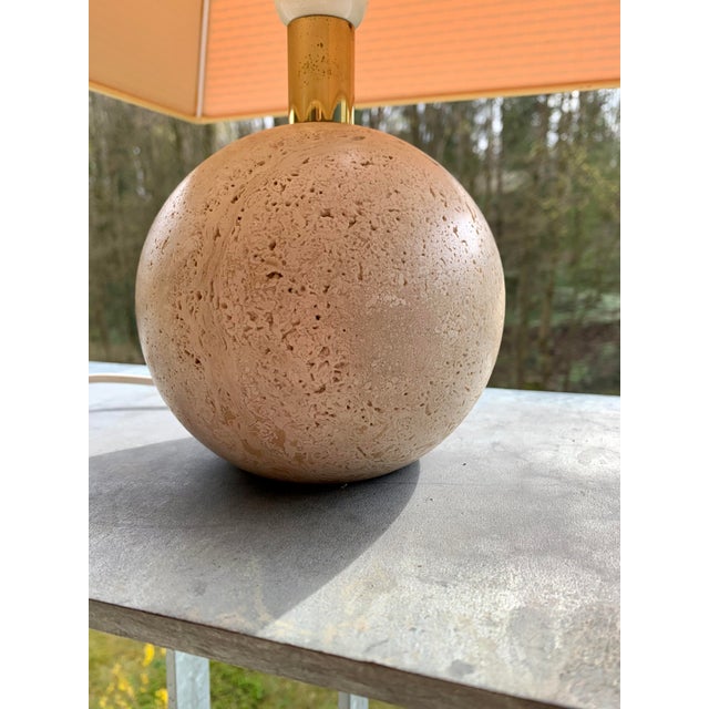 1980s Mid-Century Travertine Lamp, 1980s For Sale - Image 5 of 13