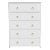 Lark 5 Drawer Dresser, White For Sale