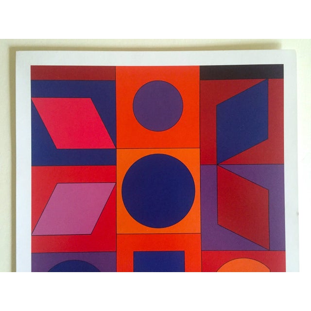 This vintage Victor Vasarely Op Art Modernist Geometric offset lithograph print Alphabet V.R. is a very special and...