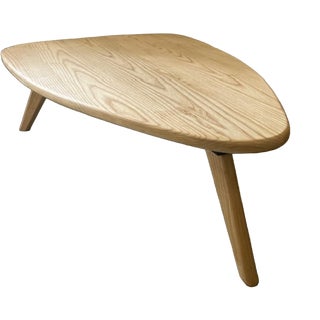 Triangular Coffee Table in Wood For Sale