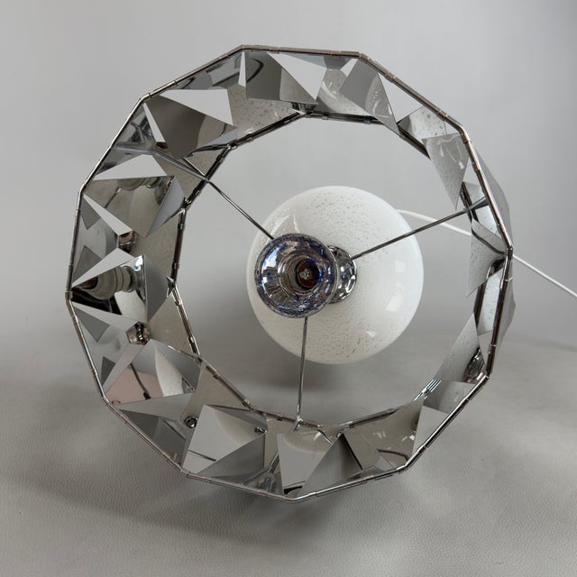 Murano Glass Table Lamp in Chrome, 1970 For Sale - Image 12 of 18