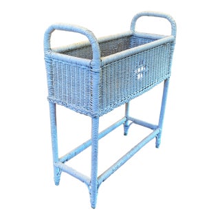 1920s Wicker Plant Stand With Handles For Sale