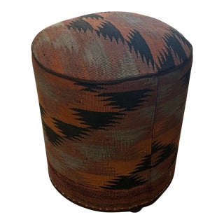 1990’s Handmade Kilim Upholstered Stool For Sale