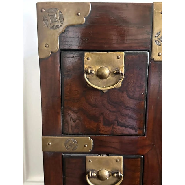 A Korean Bandaji Chest circa late 19th century toward the end of Joseon Dynasty from Gyeonggi Do. Bandaji is known as drop...