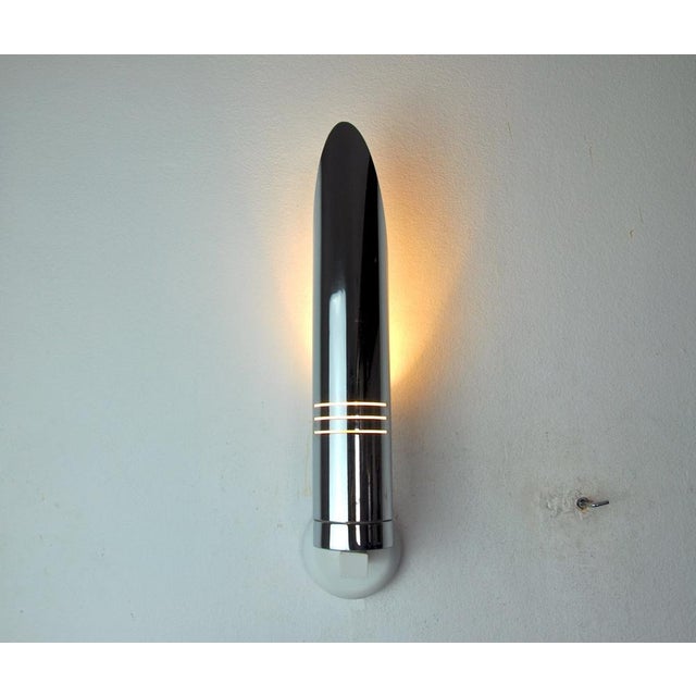 Space Age Tubular Wall Lamp in Chromed Metal, Italy, 1970s For Sale - Image 4 of 8