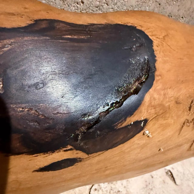 2010s Handcarved Wood Bowl by M Everett Belize 2013 Modern For Sale - Image 5 of 9