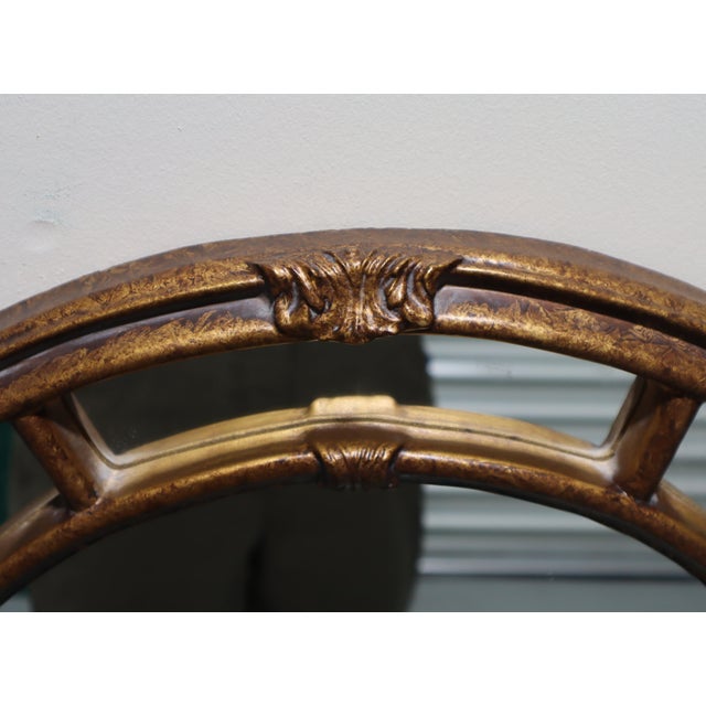 Large Hollywood Regency Style Mirror With Gold Wooden Frame For Sale - Image 4 of 9