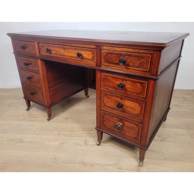 Late 19th Century Antique Victorian Writing Desk from Maple & Co, 1890 For Sale - Image 5 of 18