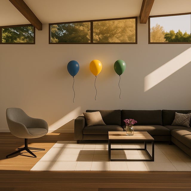 Marigold Yellow Glossy Ceramic Balloon Sculpture by ArtArsouf -Contemporary Handmade, Medium Size For Sale - Image 9 of 15