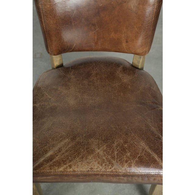 Vintage Cowhide Leather and Wood Dining Chairs, Set of 4 For Sale - Image 6 of 16