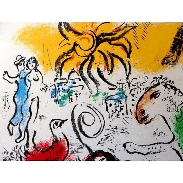 Marc chagall original lithograph title: the green horse 1973 dimensions: 33 x 50 cm reference: this lithograph was created...