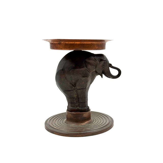 Metal Art Deco Elephant Coupe Vide Poche, France 1930s For Sale - Image 7 of 12
