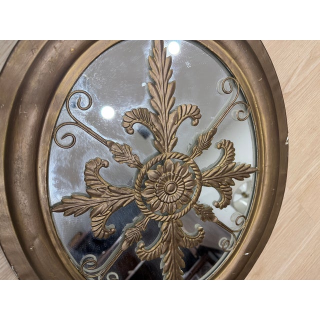 Traditional Oval Ornament Mirror For Sale - Image 3 of 4