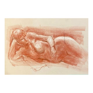 1997 Neil Meitzler Odalisque Conte on Paper For Sale