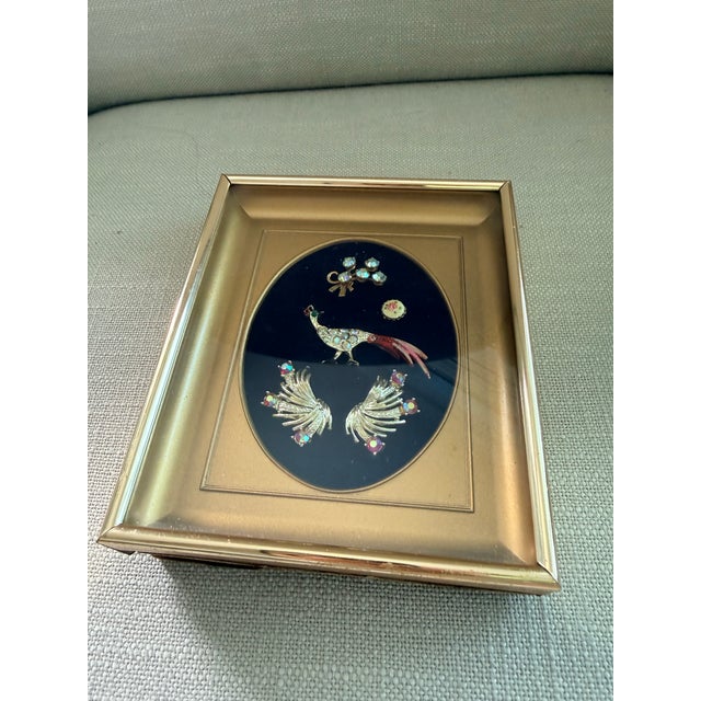 Metal Vintage Jewelry Shadowbox Display For Sale - Image 7 of 9