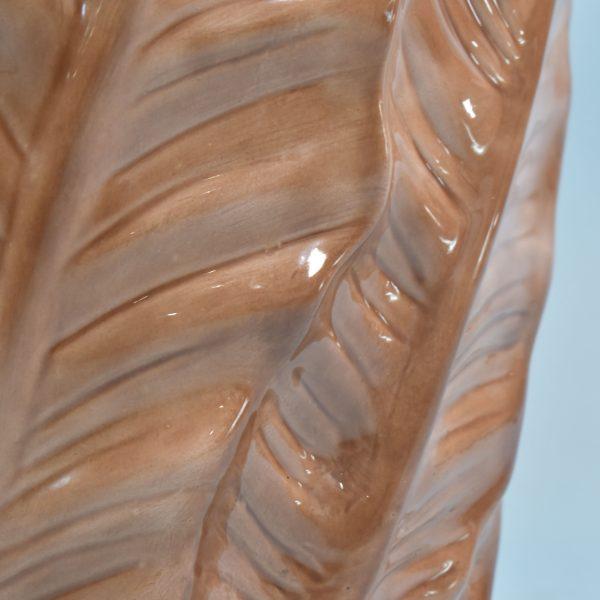 Large 1960s Banana Leaf Ceramic Planter For Sale - Image 4 of 4