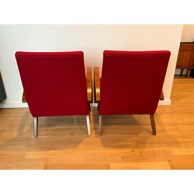 Wood Vintage Lounge Chairs by Frantisek Jirak for Tatra, 1960s, Set of 2 For Sale - Image 7 of 18