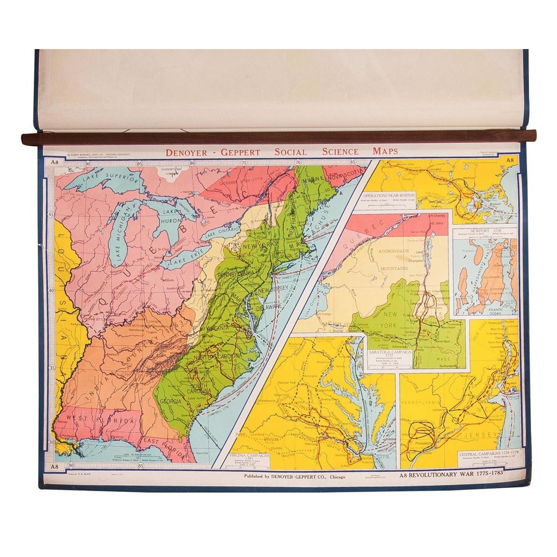 Vintage American Revolutionary War Map