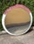 White Vintage Industrial Intersection Mirror,1960s For Sale - Image 8 of 8