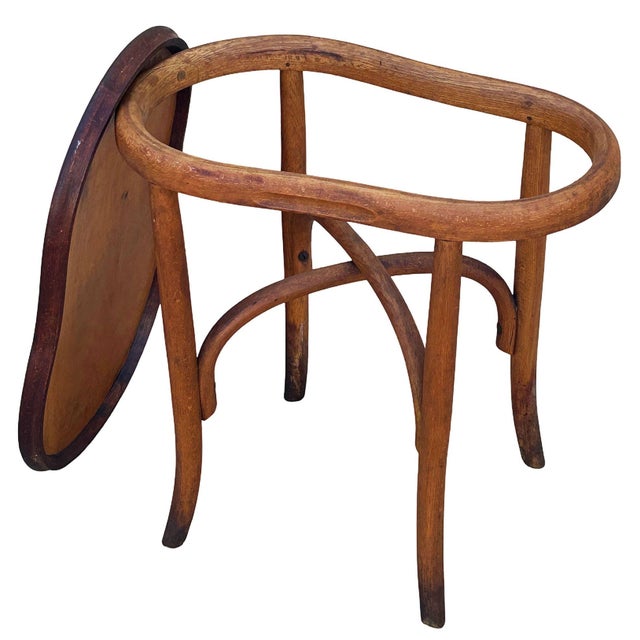 2000 - 2009 Late Victorian Bentwood Bidet Stand With Lid Side Table by Thonet For Sale - Image 5 of 8