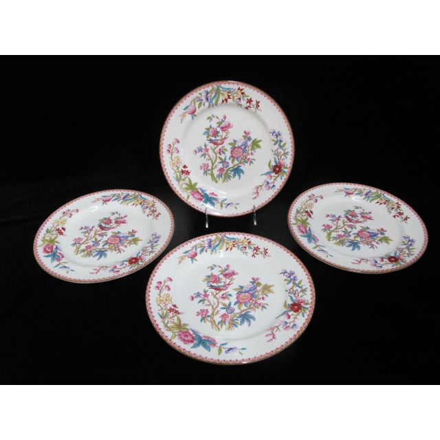 Royal Doulton Ito Smooth E2929 Exotic Song Bird 10 1/4" Dinner Plate Set of 4 For Sale - Image 9 of 9