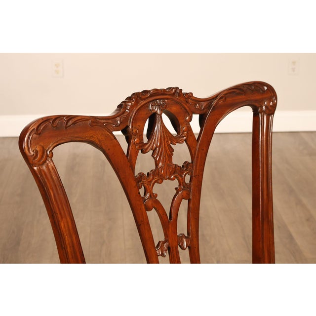 Early 21st Century Scarborough House Chippendale Style Pair Of Mahogany Armchairs For Sale - Image 5 of 18