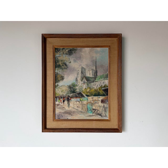 Impressionist 1960’s Vintage Waite Impressionist European Cityscape Oil on Canvas Painting, Framed For Sale - Image 3 of 12