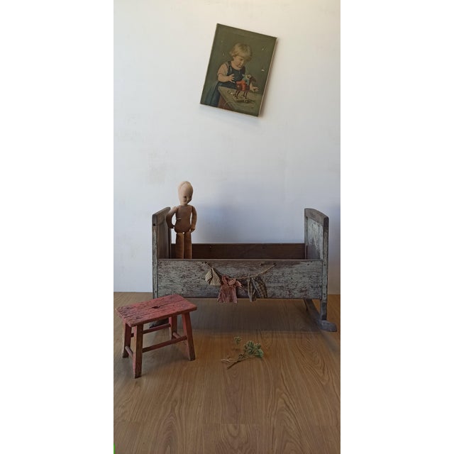 Old, antique cradle. Original condition. Visible traces of time. Solid wood. The cradle creates an amazing atmosphere....