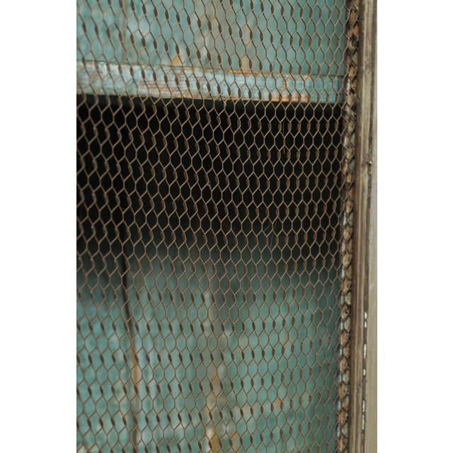 Antique Italian Tall Hutch Cabinet in Green For Sale - Image 12 of 12