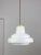 Mid-Century Italian Brass and Opaline Pendant Lamp For Sale - Image 13 of 13