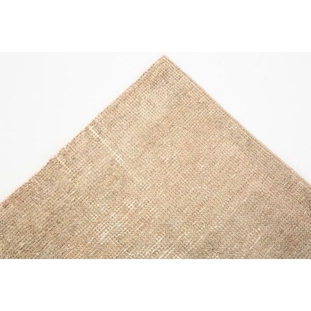 Vintage Runner Rug in Faded Beige For Sale - Image 10 of 12
