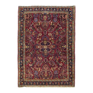 Antique Sarouk Rug 3'4'' x 5'0'' For Sale