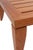 A solid teak wood cocktail table by Donghia features a slat style top and sabre shaped legs. Perfect as a low coffee table...