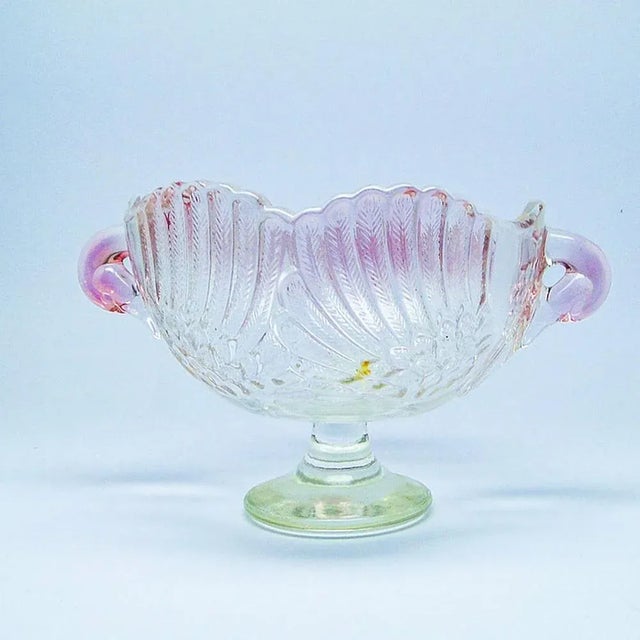 Pink Art Nouveau Bowl on Stand, Germany, 1920s For Sale - Image 8 of 11