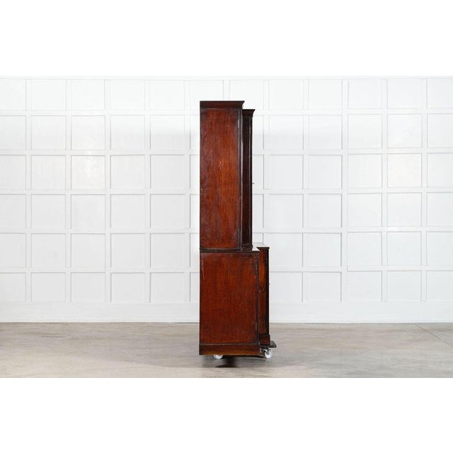 Brown English Early 19th Century Astral Arch Glazed Mahogany Breakfront Bookcase, 1800s For Sale - Image 8 of 18