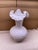 Glass Vintage MCM Fenton White Milk Glass Hobnail Ruffled Crimped Edge Vase 11" For Sale - Image 7 of 7
