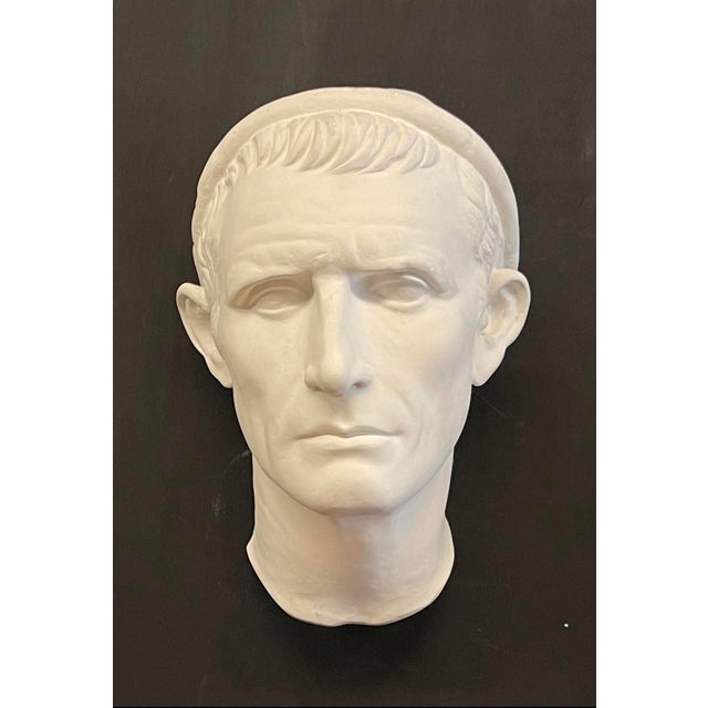 Vintage Italian Plaster Roman Head – Grand Tour Souvenir. For Sale - Image 4 of 5